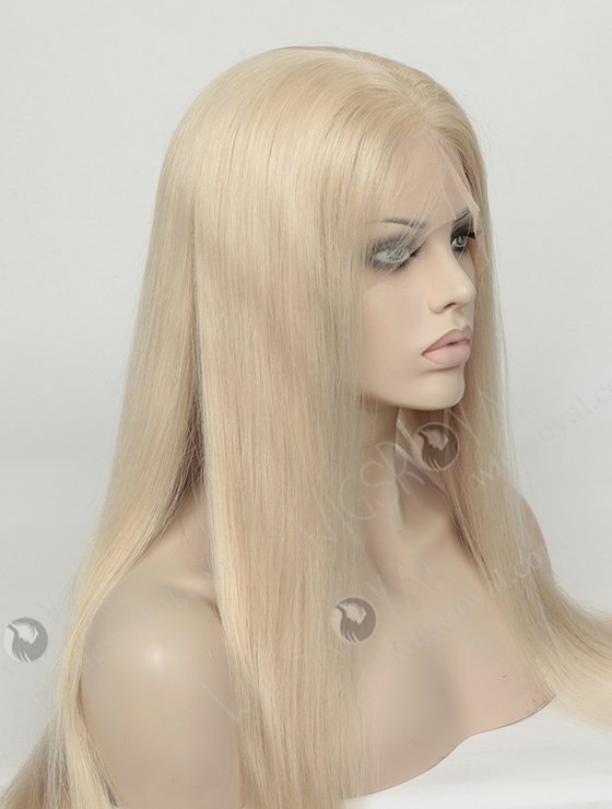 Long Beautiful Pure White Straight Human Hair Lace Front Wigs For White Women WR-LW-099-4088