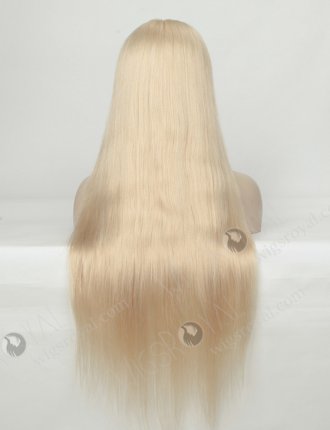 Long Beautiful Pure White Straight Human Hair Lace Front Wigs For White Women WR-LW-099