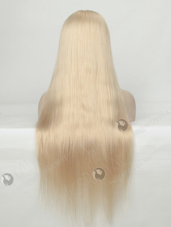 Long Beautiful Pure White Straight Human Hair Lace Front Wigs For White Women WR-LW-099-4089