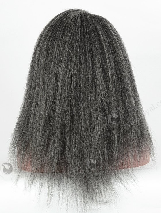 Kinky Straight Grey Color Brazilian Virgin Hair Full Lace Wig For Women WR-LW-106-4158