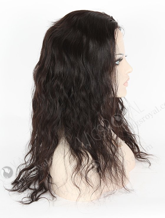 In Stock Malaysian Virgin Hair 18" Natural Straight Natural Color Silk Top Full Lace Wig STW-318-3996