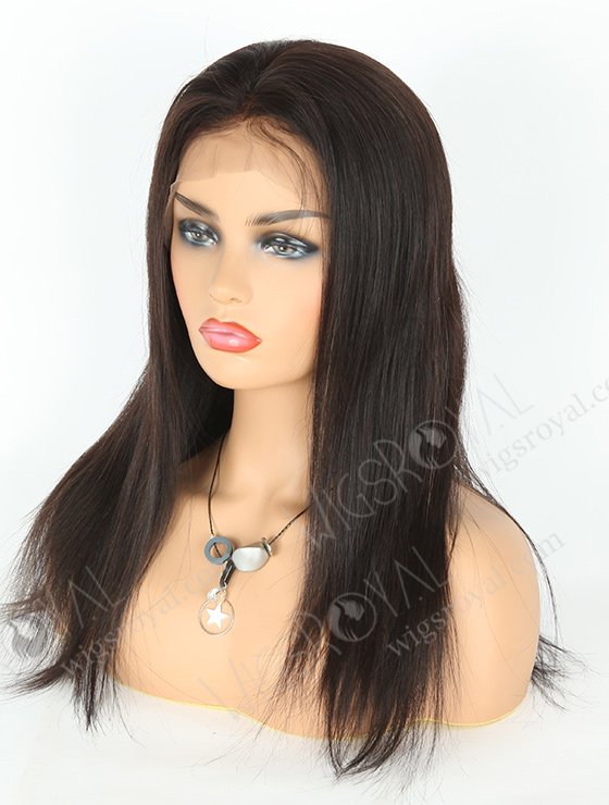 In Stock Indian Remy Hair 16" Straight Natural Color 360 Lace Wig 360LW-01006-4567