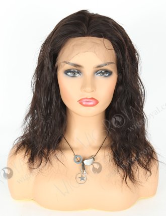 In Stock Indian Remy Hair 14" Natural Wave Natural Color 360 Lace Wig 360LW-01002