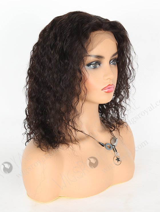 In Stock Indian Remy Hair 14" Natural Curly Natural Color 360 Lace Wig 360LW-01003-4477
