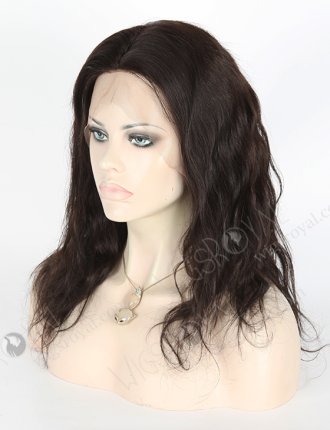 In Stock Brazilian Virgin Hair 14" Natural Wave Natural Color Silk Top Full Lace Wig STW-404