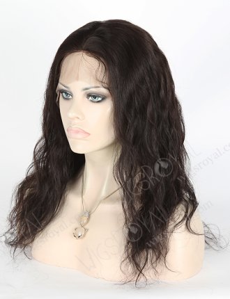 In Stock Brazilian Virgin Hair 16" Natural Wave Natural Color Silk Top Full Lace Wig STW-401