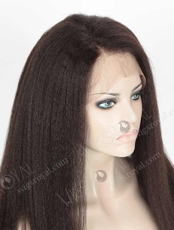 In Stock Indian Remy Hair 20" Kinky Straight Natural Color 360 Lace Wig 360LW-01019-5148