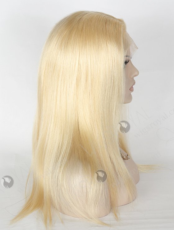 In Stock European Virgin Hair 16" Straight 613# Color Silk Top Full Lace Wig STW-821-5238