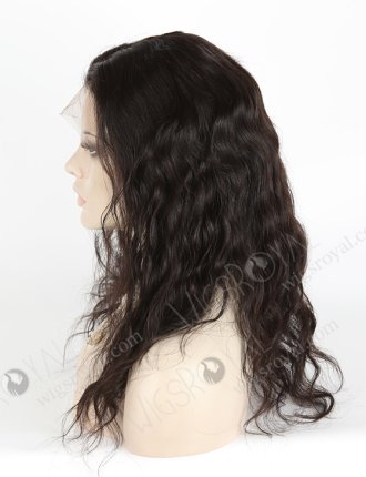 In Stock Chinese Virgin Hair 16" Natural Wave Natural Color Silk Top Full Lace Wig STW-701