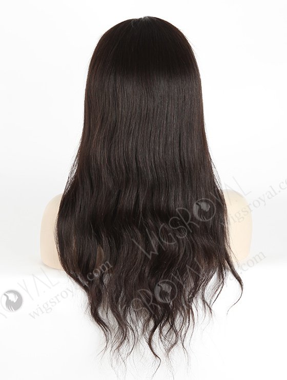 In Stock Chinese Virgin Hair 18" Natural Straight Natural Color Silk Top Full Lace Wig STW-708-4876