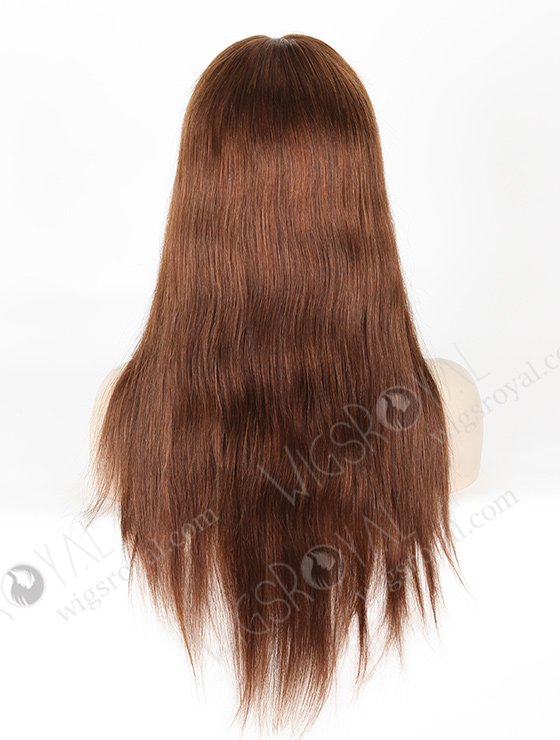 In Stock European Virgin Hair 18" Straight Color #4 Silk Top Full Lace Wig STW-835-5107