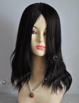 100% Europan Virgin Hair 12" Straight Color 2# Jewish Wig WR-JW-001