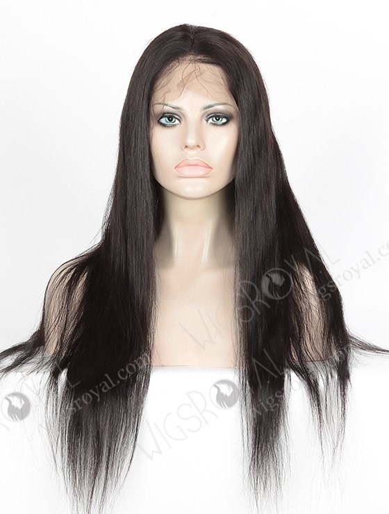 In Stock Indian Remy Hair 22" Straight #1B Color 360 Lace Wig 360LW-01028