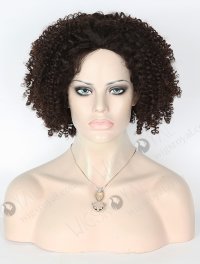 In Stock Brazilian Virgin Hair 16" tight spiral curl Natural Color Silk Top Glueless Wig GL-04049