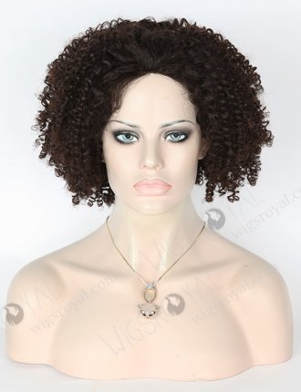 In Stock Brazilian Virgin Hair 16" tight spiral curl Natural Color Silk Top Glueless Wig GL-04049