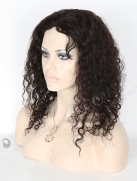 In Stock Brazilian Virgin Hair 16" Molado Curly Natural Color Full Lace Glueless Wig GL-04031
