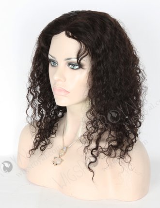 In Stock Brazilian Virgin Hair 16" Molado Curly Natural Color Full Lace Glueless Wig GL-04031