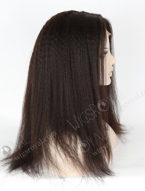 In Stock Brazilian Virgin Hair 18" Kinky Straight Natural Color Full Lace Wig FLW-04216-6330