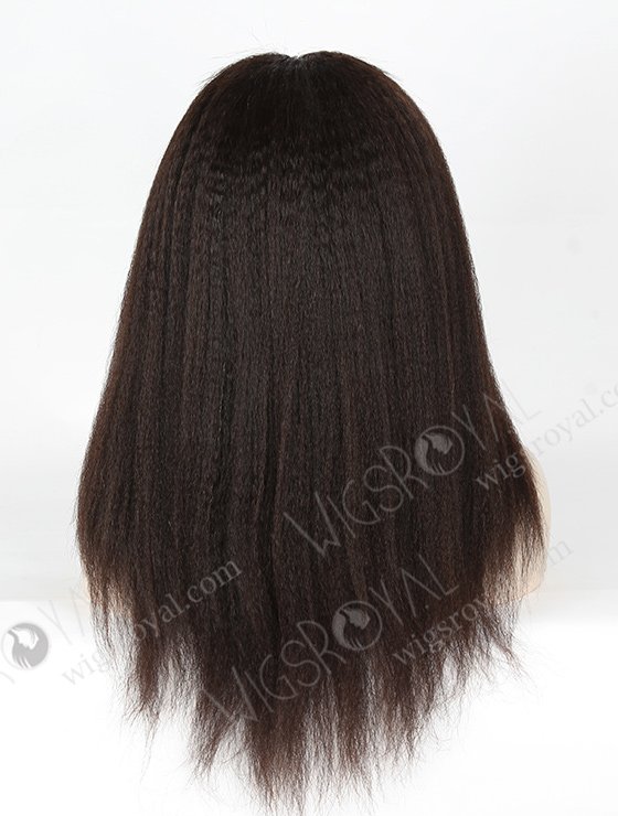 In Stock Brazilian Virgin Hair 18" Kinky Straight Natural Color Full Lace Wig FLW-04216-6331