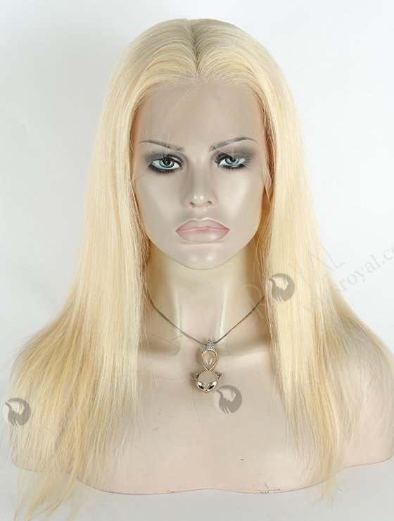 Full Lace Human Hair Wigs Indian Remy Hair 16" Straight 613# Color FLW-01823-6395