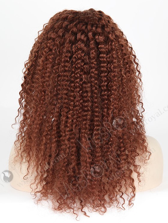 In Stock Chinese Virgin Hair 16" Kinky Curl 33# Color Full Lace Wig FLW-07333-6385