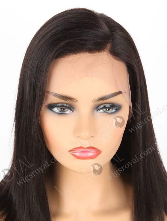 In Stock Indian Remy Hair 12" BOB+YAKI Color #1b Lace Front Wig MLF-01011-6773