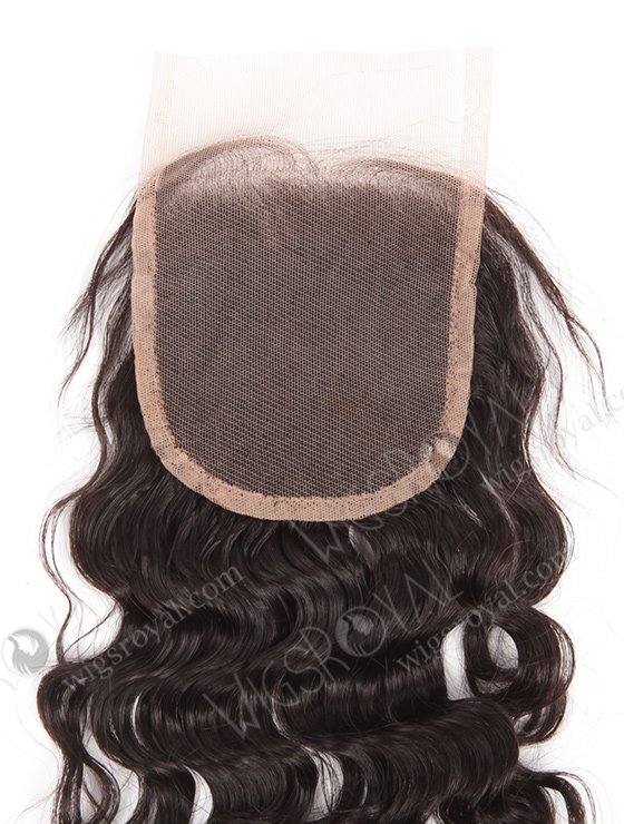In Stock Indian Remy Hair 10" Natural Curly Natural Color Top Closure STC-272-7417
