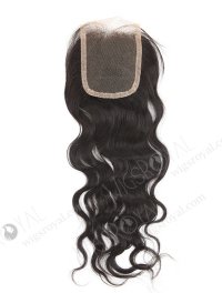 In Stock Indian Remy Hair 16" Natural Wave #1B Color Top Closure STC-102