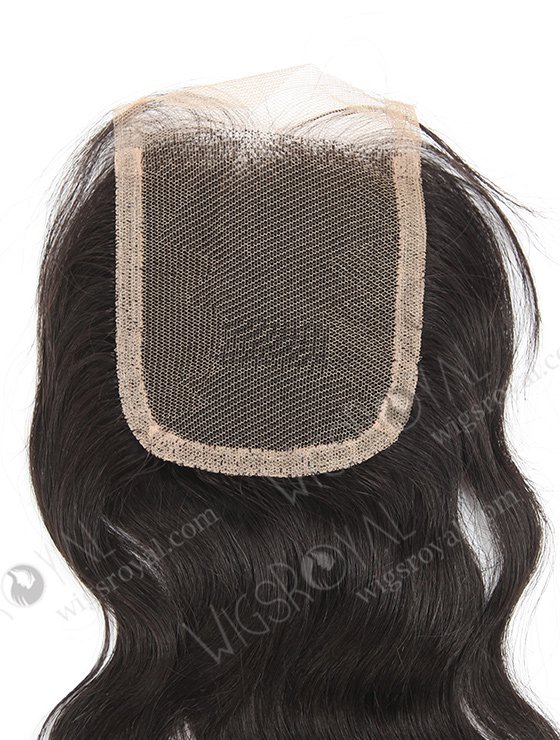 In Stock Indian Remy Hair 16" Natural Wave #1B Color Top Closure STC-102-7225