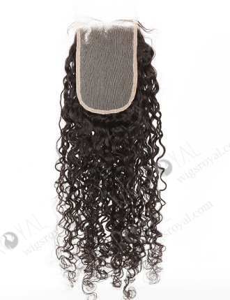 In Stock Indian Remy Hair 22" Loose Pixie Curl Natural Color Top Closure STC-393