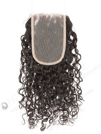 In Stock Indian Remy Hair 14" Loose Pixie Curl Natural Color Top Closure STC-391