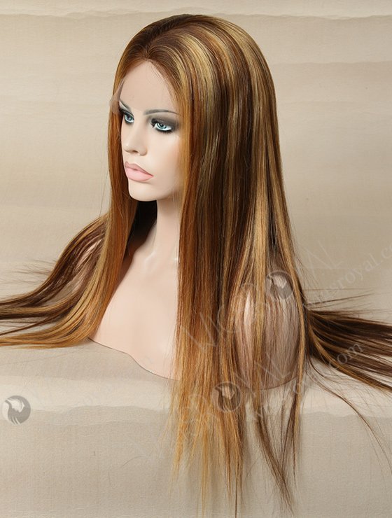 High Density Highlight Balayage Color Human Hair Silk Top Full Lace Wigs WR-ST-031-6921