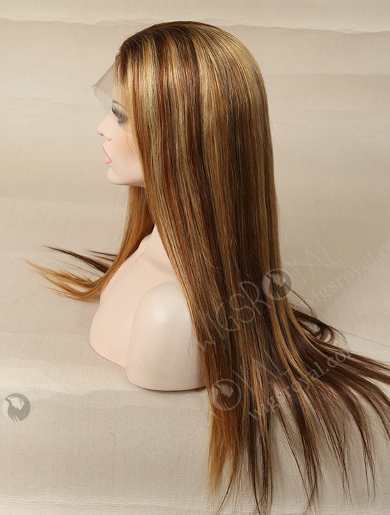 High Density Highlight Balayage Color Human Hair Silk Top Full Lace Wigs WR-ST-031-6923