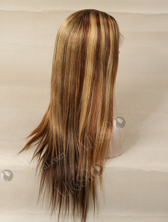 High Density Highlight Balayage Color Human Hair Silk Top Full Lace Wigs WR-ST-031-6924