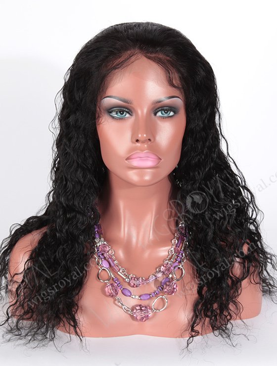 In Stock Indian Remy Hair 18" Spanish Wave 1# Color Full Lace Wig FLW-01391-7263