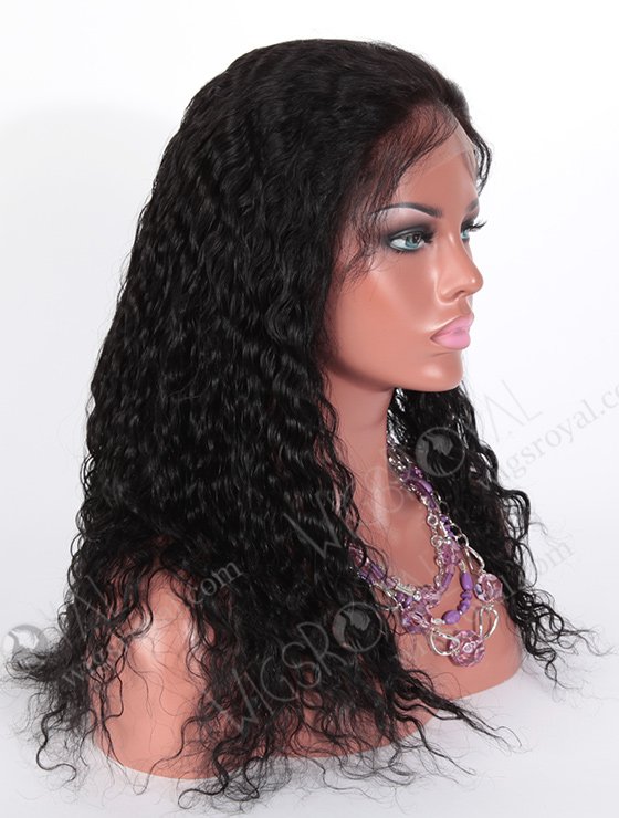 In Stock Indian Remy Hair 18" Spanish Wave 1# Color Full Lace Wig FLW-01391-7264