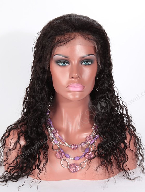 In Stock Indian Remy Hair 18" Spanish Wave 1b# Color Full Lace Wig FLW-01419