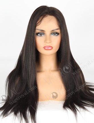In Stock Indian Remy Hair 20" Yaki 1b# Color Full Lace Wig FLW-01597