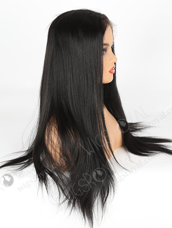 In Stock Indian Remy Hair 20" Yaki 1# Color Full Lace Wig FLW-01578-7410