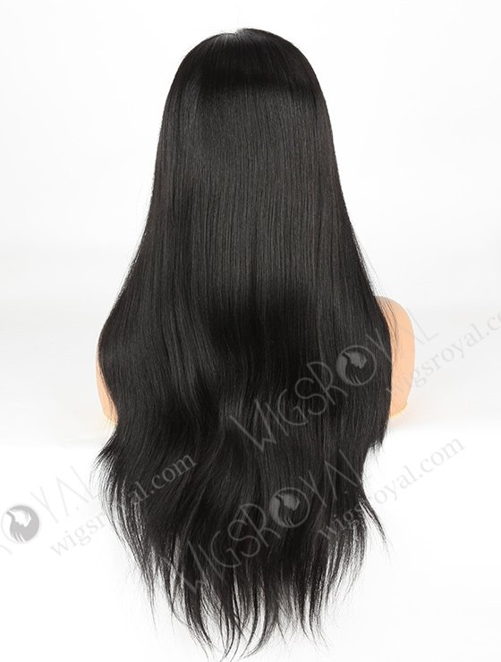 In Stock Indian Remy Hair 20" Yaki 1# Color Full Lace Wig FLW-01578-7411