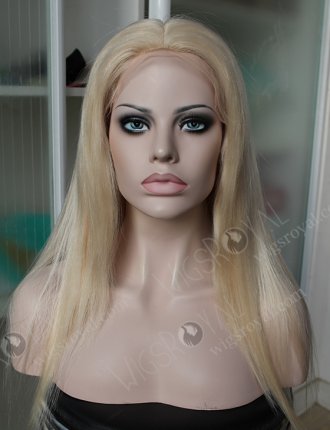 Best Quality European Human Hair Pure White Color Silk Top Wig For Women WR-ST-032