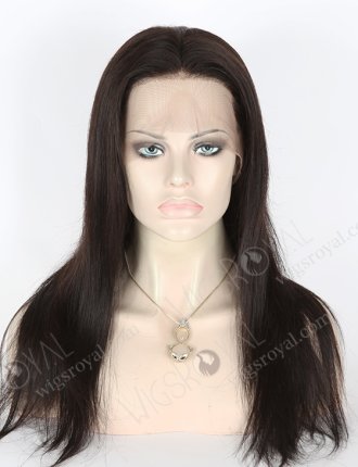 In Stock Indian Remy Hair 18" Straight Natural Color Full Lace Wig FLW-01354