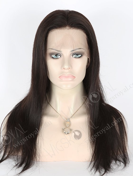 In Stock Indian Remy Hair 18" Straight Natural Color Full Lace Wig FLW-01354