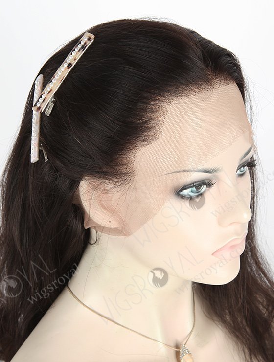 Natural Hairline Full Lace Human Hair Wig Indian Remy Hair 18" Natural Straight Natural Color FLW-01342-7172