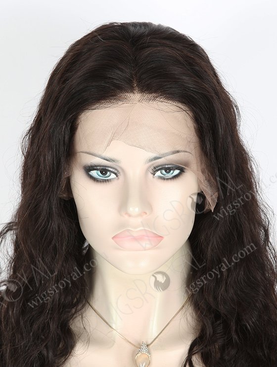 Indian Remy Hair 18" Natural Wavy Full Lace Human Hair Wig Natural Color FLW-01362-7184