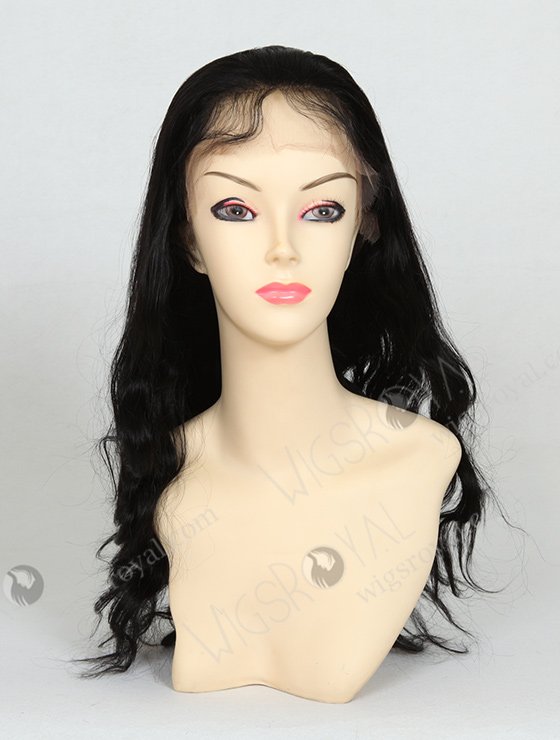 In Stock Indian Remy Hair 18" Body Wave 1# Color Full Lace Wig FLW-01390-7256