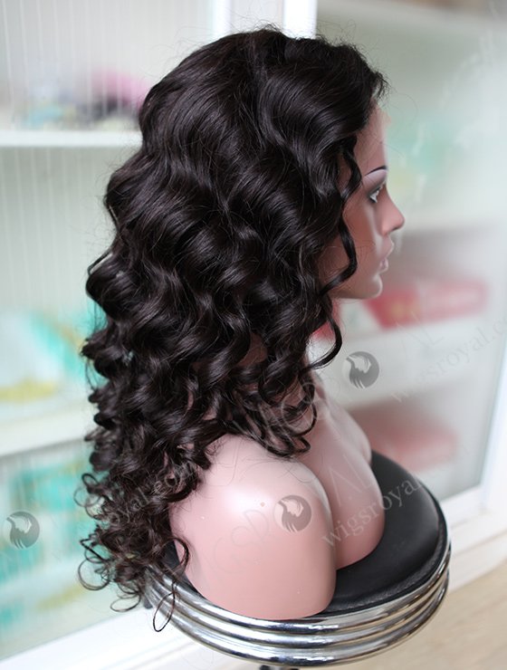 High Quality Long Human Hair Bouncy Curly Silk Top Full Lace Wigs WR-ST-037-7015