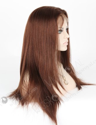In Stock Indian Remy Hair 18" Yaki 4# Color Full Lace Wig FLW-01449