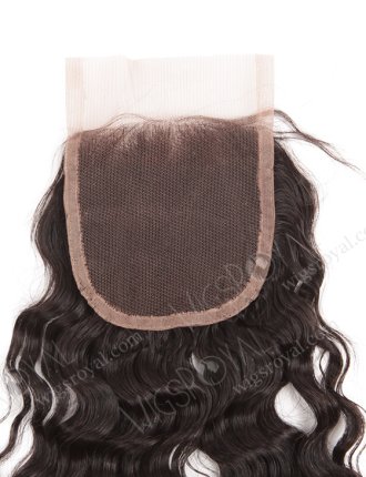 In Stock Indian Remy Hair 16" Natural Curly Natural Color Top Closure STC-277