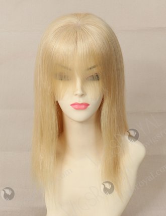 Blond Human Hair Wig with Bangs WR-GL-028